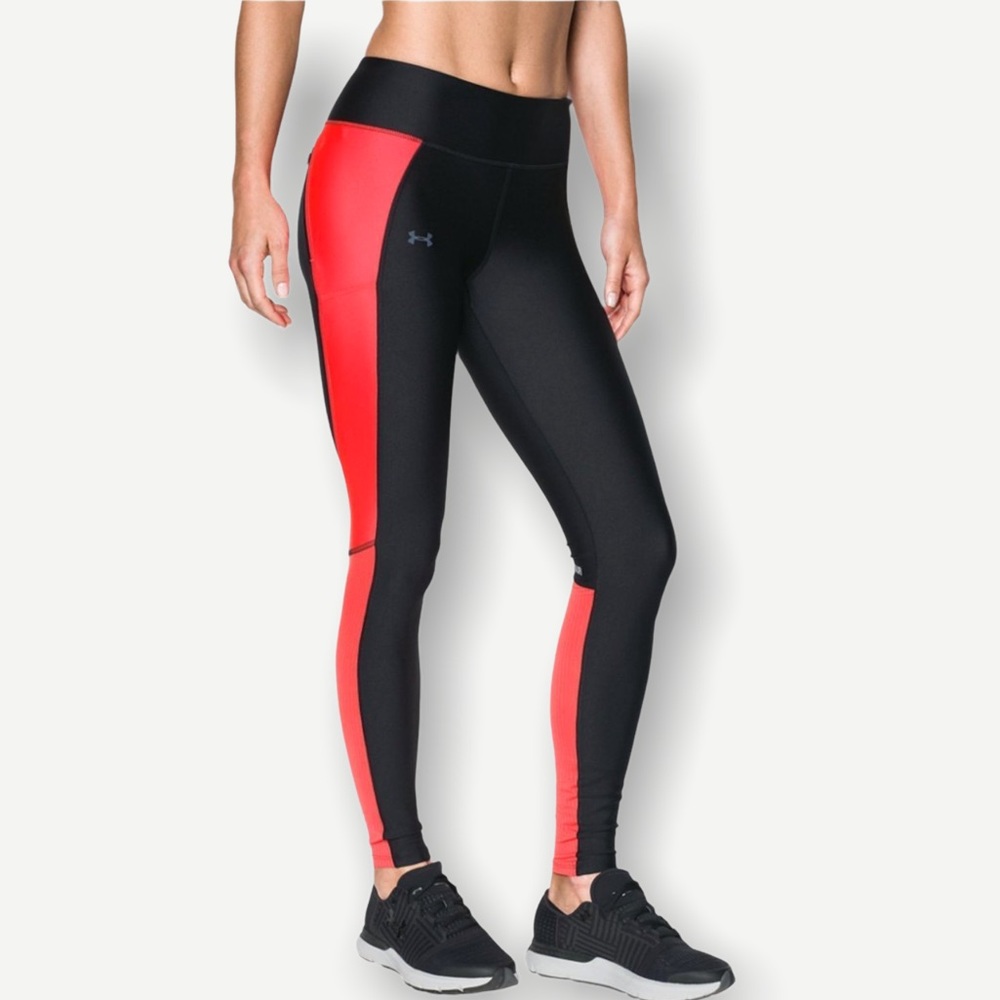 Under Armour Black and Red Leggings